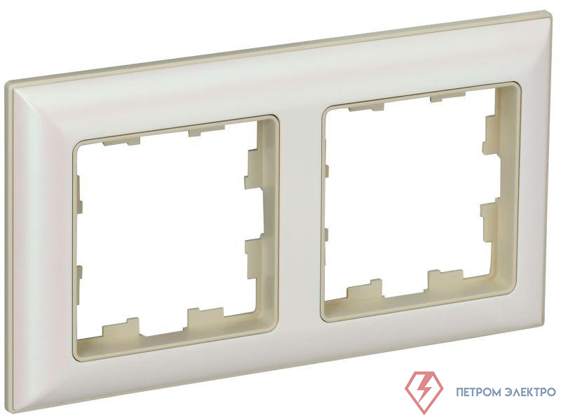 Рамка 2-м BRITE РУ-2-Бр беж./жемчуж. IEK BR-M22-12-1-K10