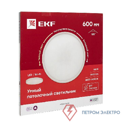 Светильник потолочный Умный 600мм Connect EKF sclwf-600-cct