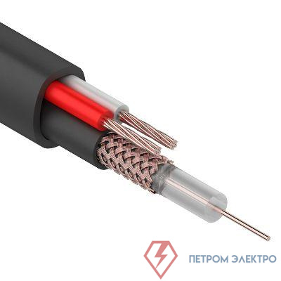 Кабель КВК-П-1.5+2х0.5 наруж.Ч бухта (м) REXANT 01-4013