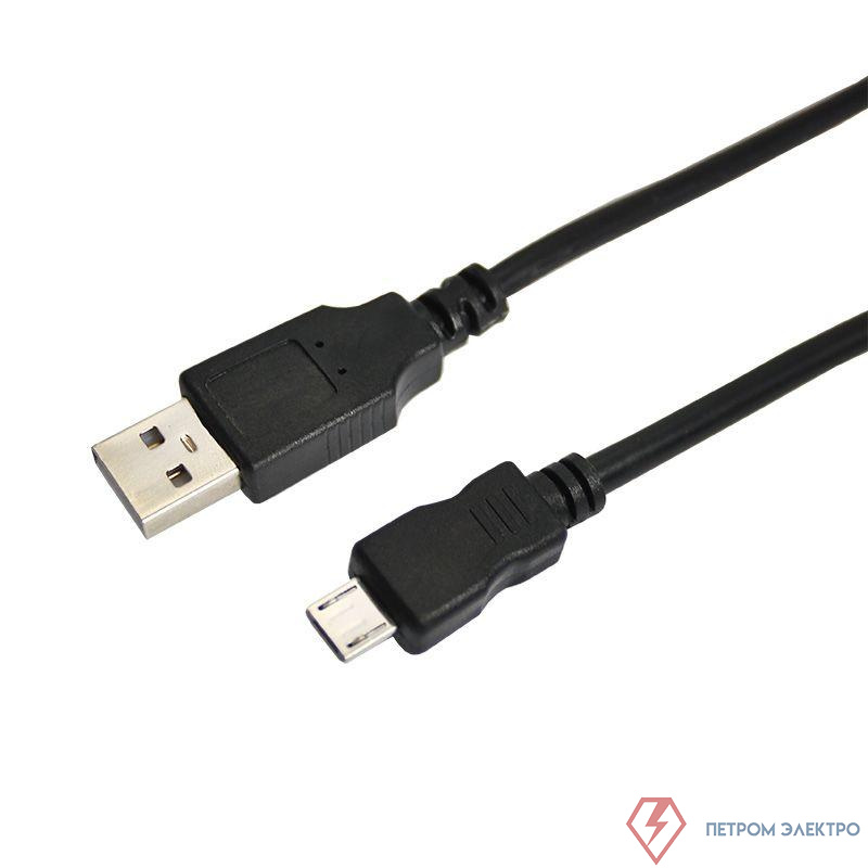 Шнур micro USB (male) - USB-A (male) 3м черн. (уп.10шт) Rexant 18-1166-2