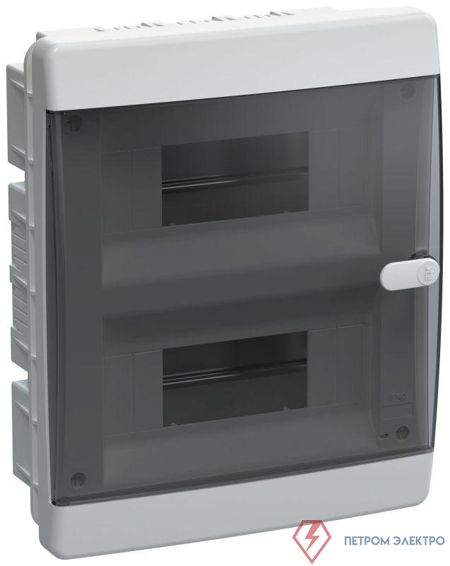 Корпус ЩРВ-П-18 UNION Compact IP41 черн. прозр. дверь пластик. IEK UIC-KP12-V-18-41-K01