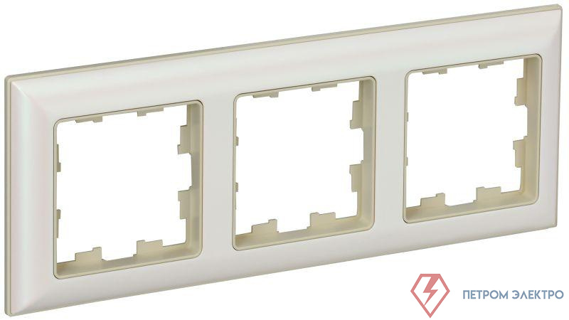 Рамка 3-м BRITE РУ-3-Бр беж./жемчуж. IEK BR-M32-12-1-K10
