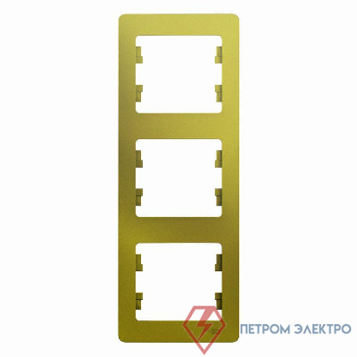 Рамка 3-м Glossa верт. фисташк. SchE GSL001007