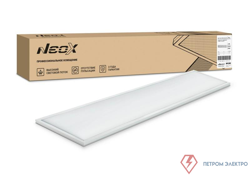 Светильник светодиодный ДВО-01 3640-ПРИЗМА 36Вт 230В 4000К 3300лм 180х1195х19мм универс. панель NEOX 4690612042701