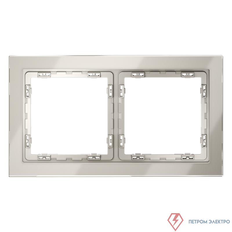 Рамка 2-м S70 стеклян. кашемир Voltum VLS110203