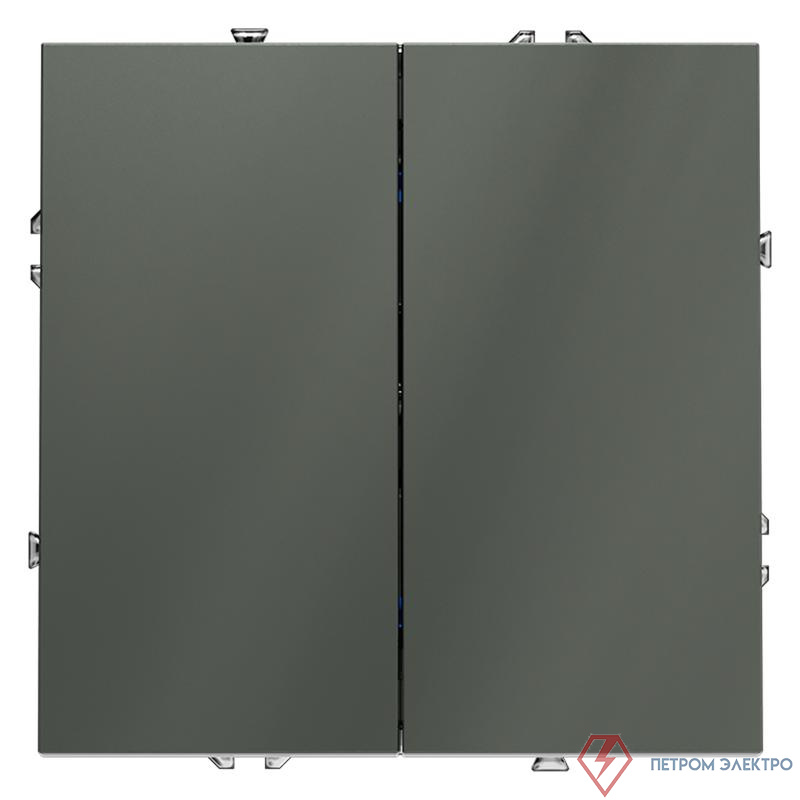 Выключатель 2-кл. СП S70 10А механизм титан Voltum VLS020106