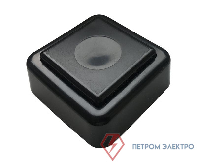 Кнопка звонка (выключатель для бытовых электрических звонков) Тритон ВЗ1-01 черн./черн.