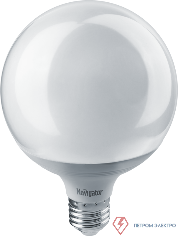 Лампа светодиодная 14 164 NLL-G120-18-230-2.7K-E27 18Вт шар матовая 2700К тепл. бел. E27 1500лм 176-264В Navigator 14164 0