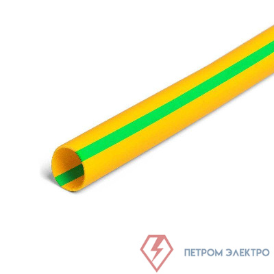 Трубка термоусадочная ТНТ нг-LS-3/1.5 в метровой нарезке желт./зел. (уп.50м) КВТ 84992