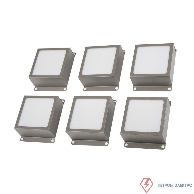 Светильник светодиодный PPL 089/G OPAL 42Вт 6500К IP40 GREY ДВО/ДПО домино в потолок Грильято (комплект 6шт) сер. Pro+ JazzWay 5060173