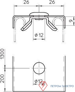 Фиксатор поворотный DRL 311 2 FT гор. оцинк. OBO 6065147