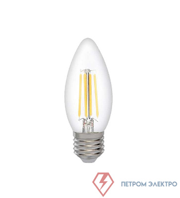 Лампа светодиодная филаментная PLED OMNI 8Вт C35 4000К нейтр. бел. E27 230В/50Гц CL JazzWay 5020825 0