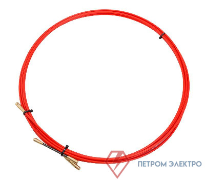 Протяжка кабельная (мини УЗК в бухте) 3м стеклопруток d3.5мм красн. Rexant 47-1003