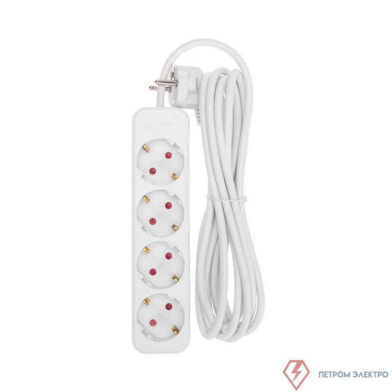 Удлинитель 4х3м с заземл. STANDARD 3х1кв.мм бел. Rexant 13-4026