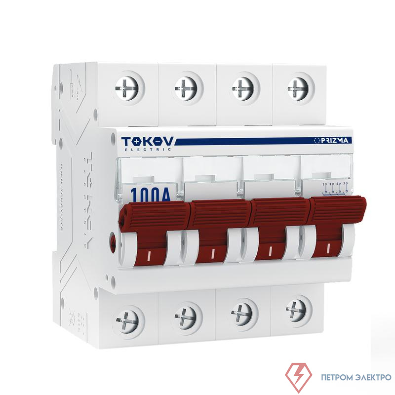 Выключатель нагрузки модульный 4п 100А TOKOV Electric TKE-PZ60-MDSI-4-100