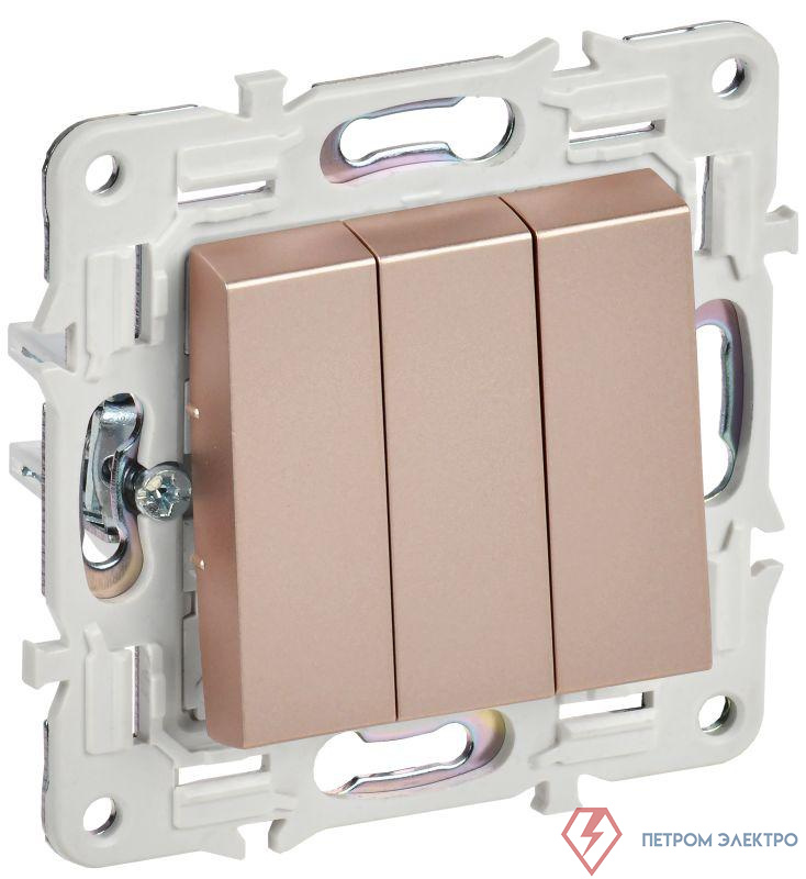 Выключатель 3-кл. SKANDY 10А SK-V11Sa песочн. IEK SK-V30-0-10-K98