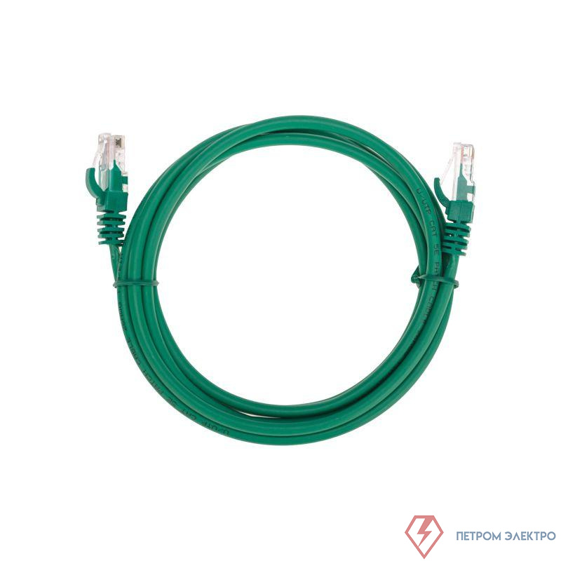 Патч-корд U/UTP CAT 5e RJ45-RJ45 26AWG LSZH зел. 2м Rexant 02-0106-2
