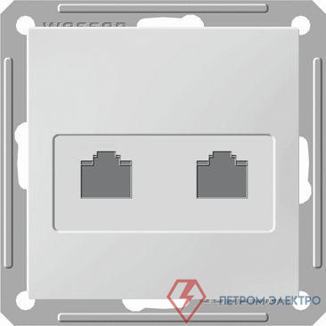 Механизм розетки компьютерной 2-м СП W59 RJ45 кат.5E бел. SchE RSI-251KK5E-1-86 (РСИ-251КК5Е-1-86)