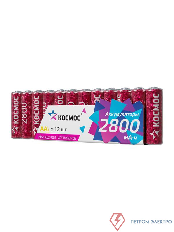 Аккумулятор HR6 2800мАч Ni-MH 12 в спайке КОСМОС KOCR6NIMH2800mAh12S