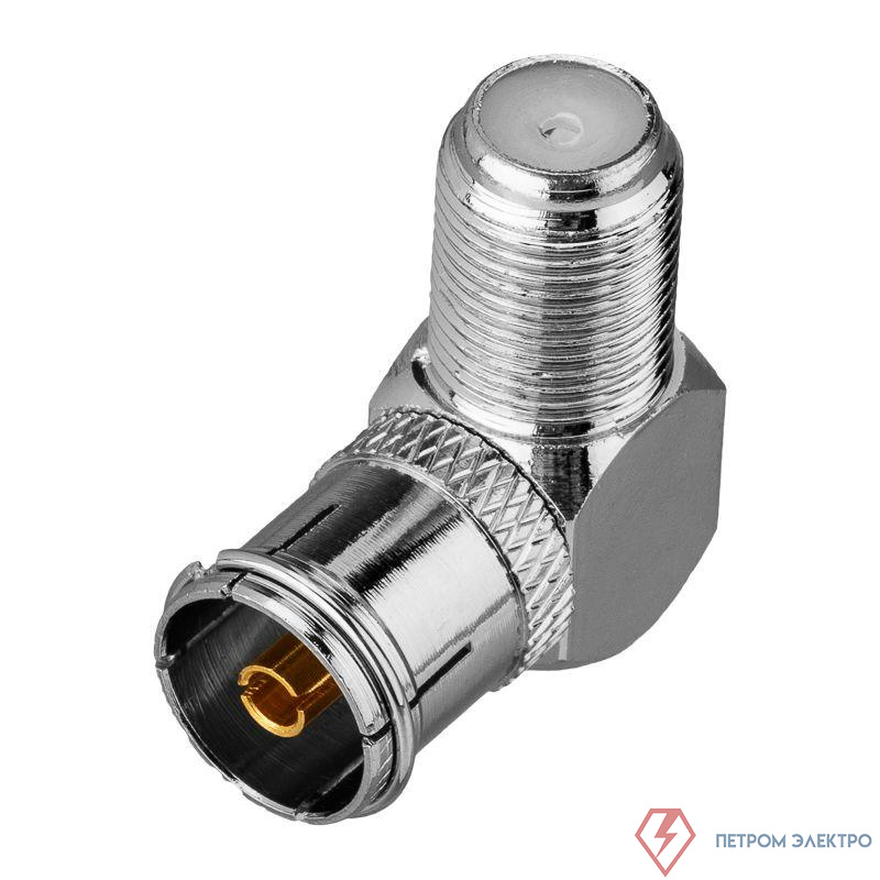 Переходник антенный гнездо F-гнездо TV угловой блист. Rexant 06-0026-A