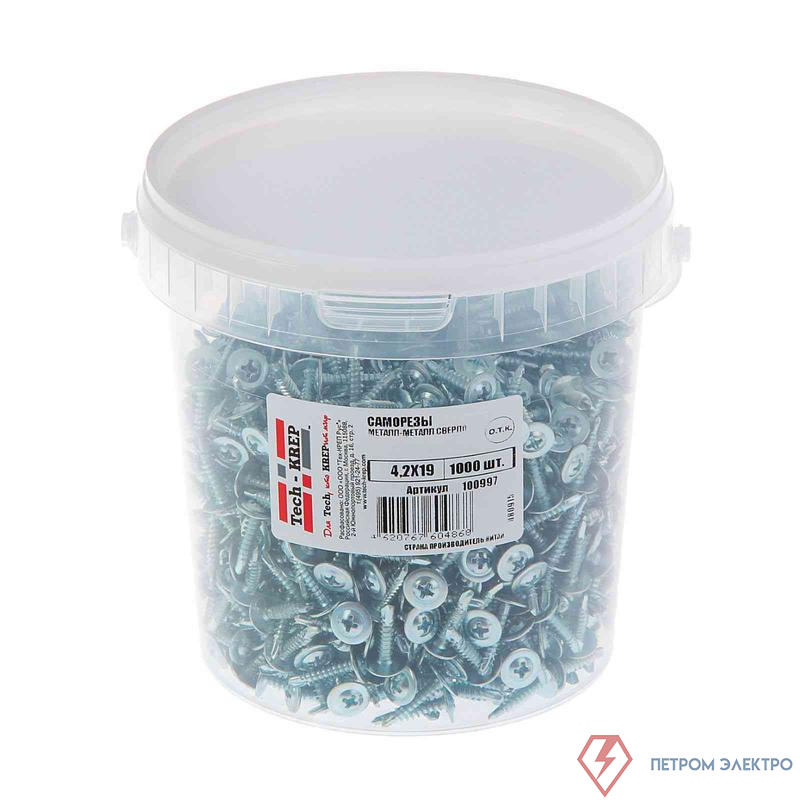 Саморез ШСММ сверло 4.2х19 (уп.1000шт) Zitar 100997