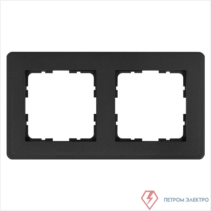 Рамка 2-м G-Flex антрацит Jasmart G1102B