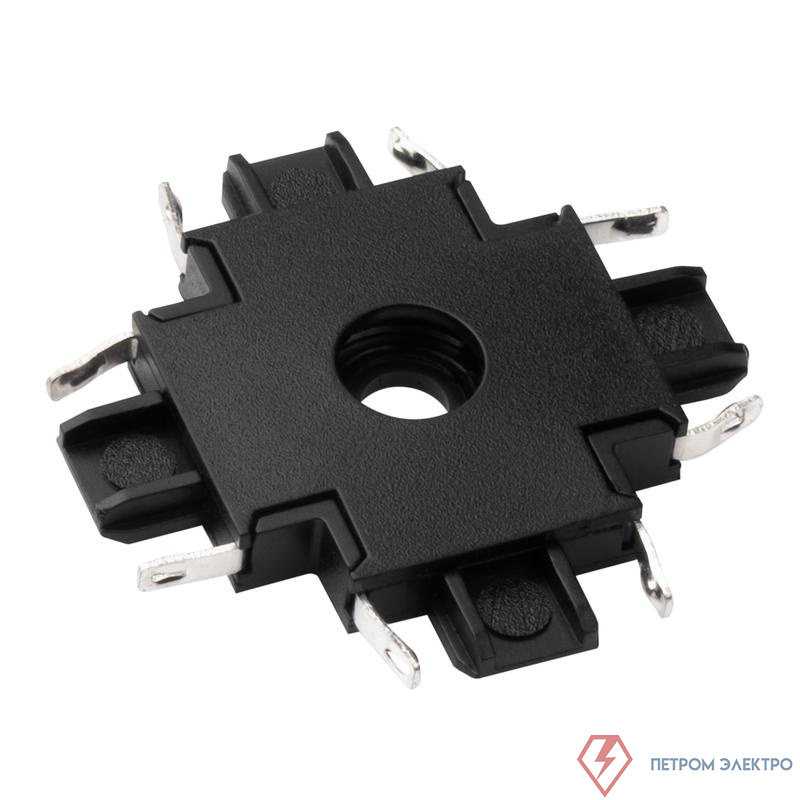 Коннектор X-образный MTR16 CX-BL накладной шинопровод низковольтный черн. Pro JazzWay 5057357
