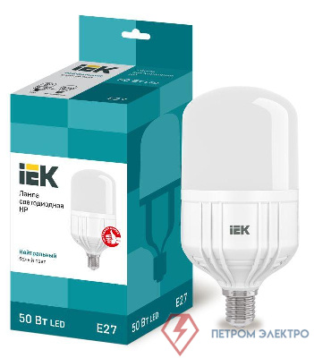 Лампа светодиодная HP 50Вт 4000К нейтр. бел. E27 230В IEK LLE-HP-50-230-40-E27 0