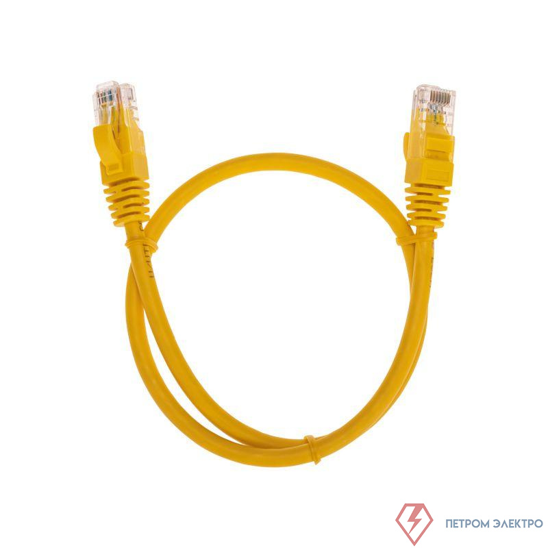 Патч-корд U/UTP CAT 6 RJ45-RJ45 26AWG LSZH желт. 0.5м Rexant 02-0295-05