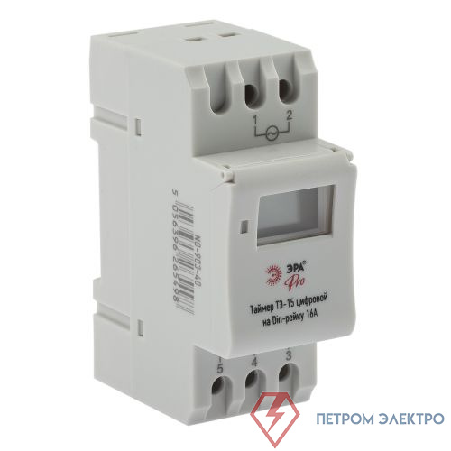 Таймер PRO NO-903-40 ТЭ-15 цифровой на Din-рейку 16А Эра Б0050656