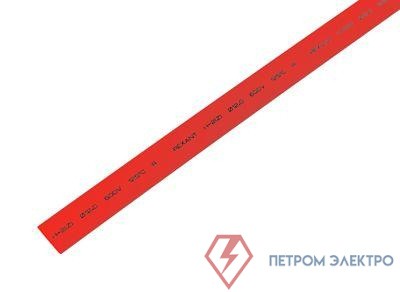Трубка термоусадочная ТУТ нг 12.0/6.0 красн. 1м REXANT 21-2004