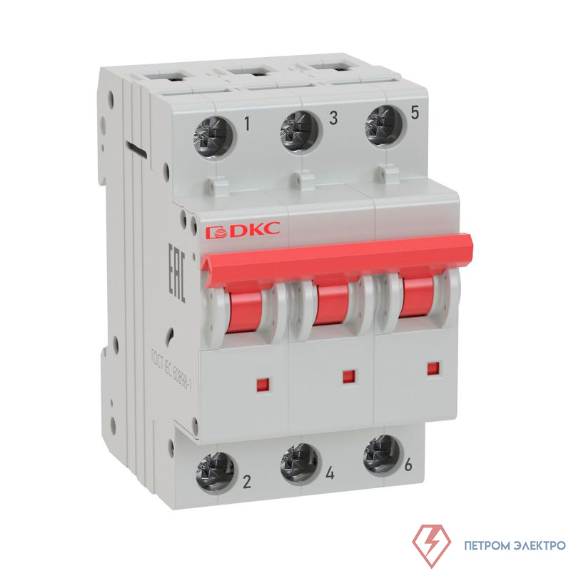 Выключатель автоматический модульный 3п D 16А 6кА MD63 YON MD63-3D16-6