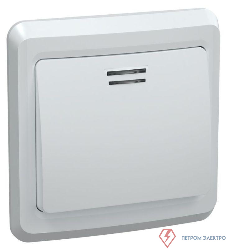 Выключатель 1-кл. СП Вега 10А IP20 ВС10-1-1-ВБ с индикацией бел. GENERICA EVV11-K01-10-DM