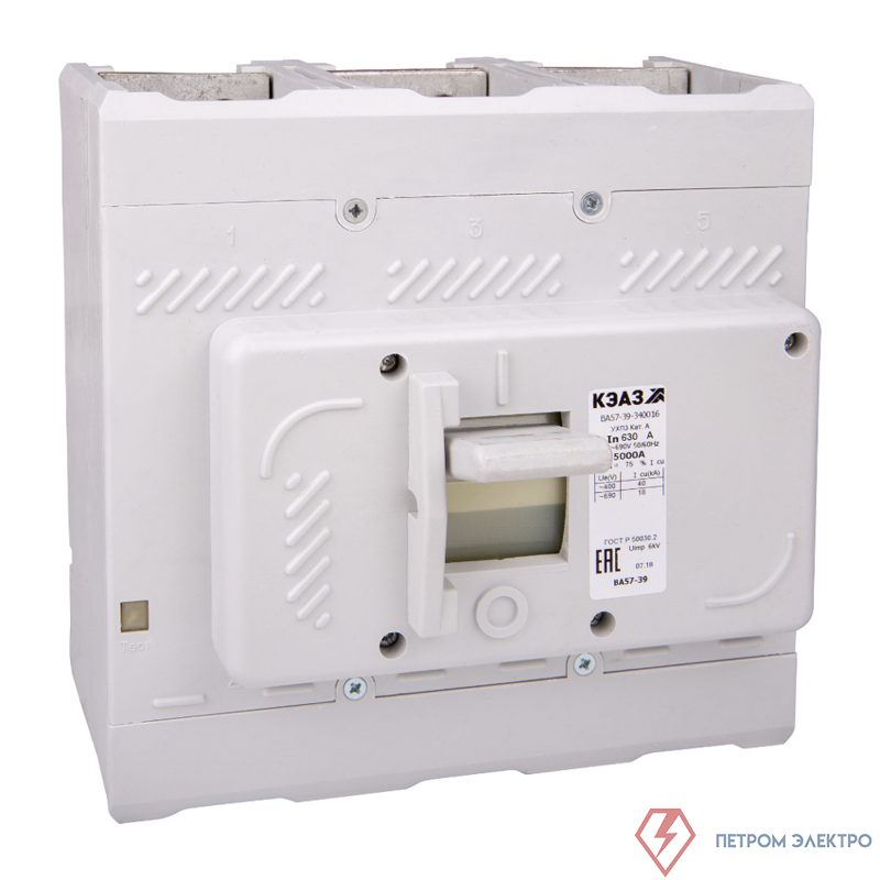 Выключатель автоматический 3п 250А 2500Im 40кА ВА57-39-340016 УХЛ3 690В AC КЭАЗ 109893