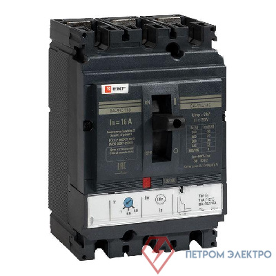 Выключатель автоматический 3п 160/16А 36кА ВА-99C Compact NS PROxima EKF mccb99C-160-16