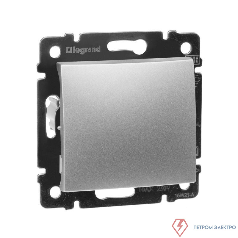 Переключатель проходной 1-кл. СП Valena 10А IP31 250В механизм алюм. IEK 770106