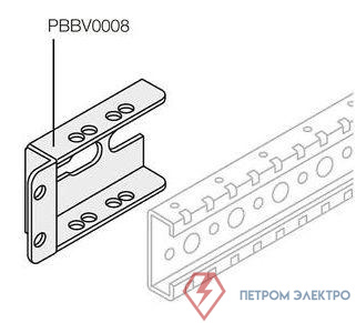 Уголок для верт. шин сбоку шкафа (уп.8шт) ABB 1STQ007430A0000