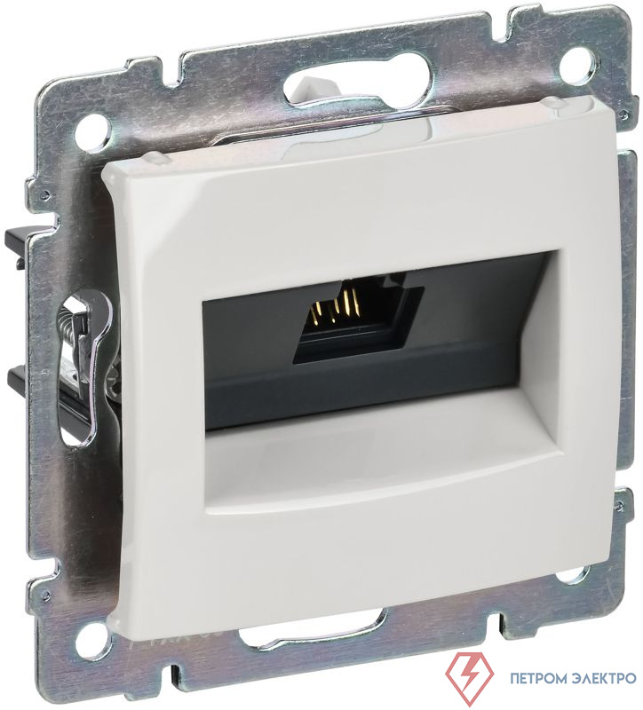 Розетка компьютерная 1-м СП Valena RJ45 UTP механизм бел. (DIY-упак.) IEK 694286