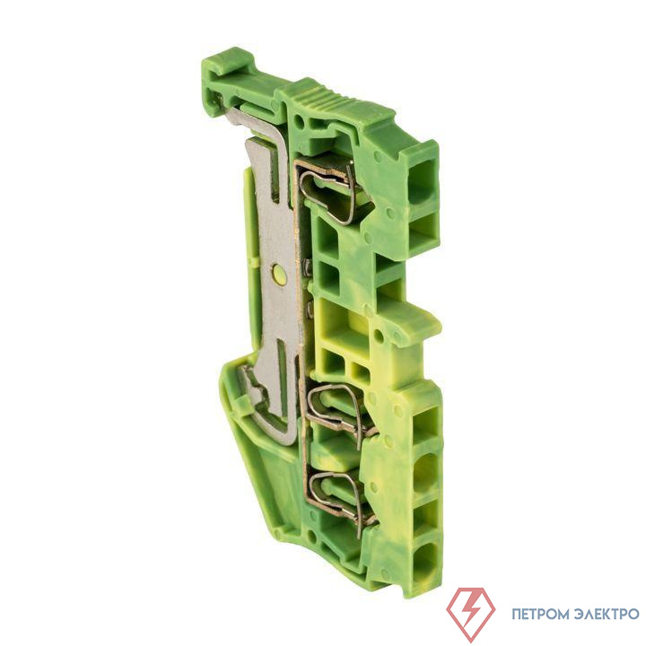 Колодка клеммная ST-2.5 3 вывода земля пружинная EKF plc-jxb-st-2.5-3-pen