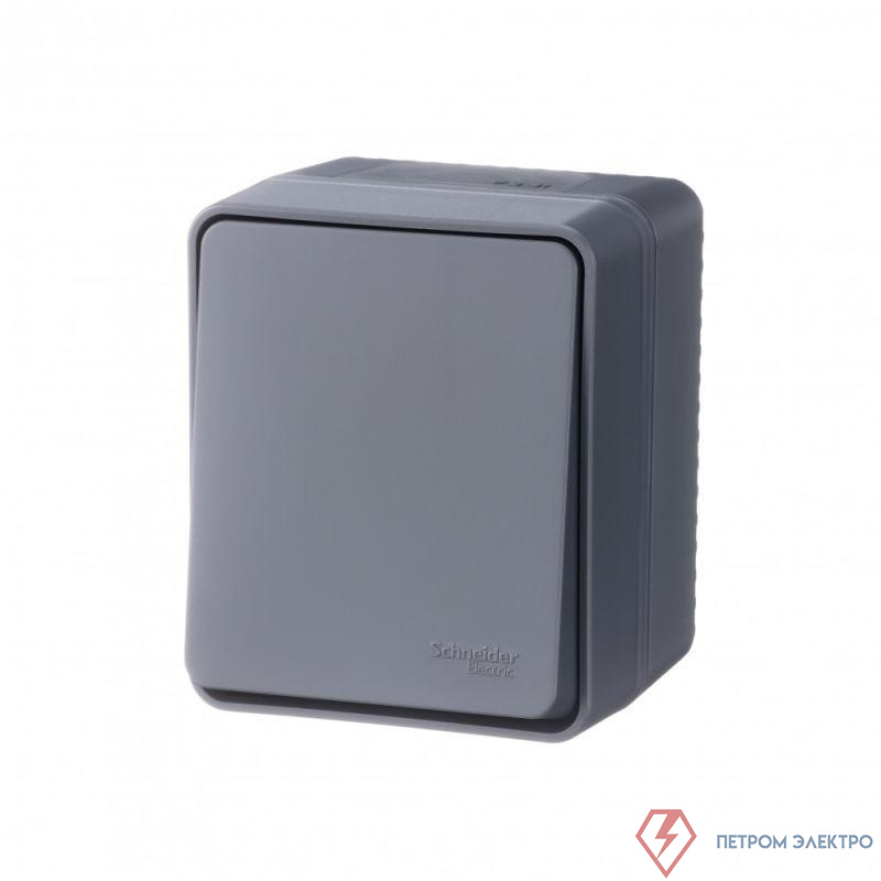 Переключатель проходной 1-кл. ОП AtlasDesign PROFI IP54 10AX антрацит SE ATN544061