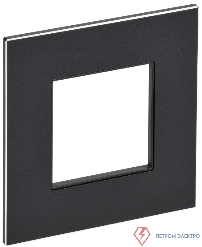 Рамка 1-м SKANDY SK-F31Bl металл черн. IEK SK-M12-M-K02