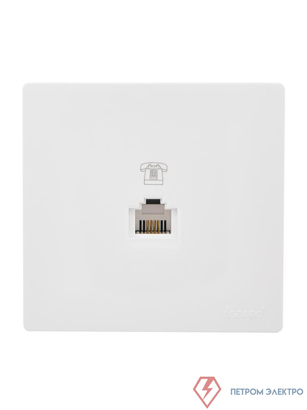 Розетка телефонная 1-м ОП LETO бел. LEZARD 752-0200-137