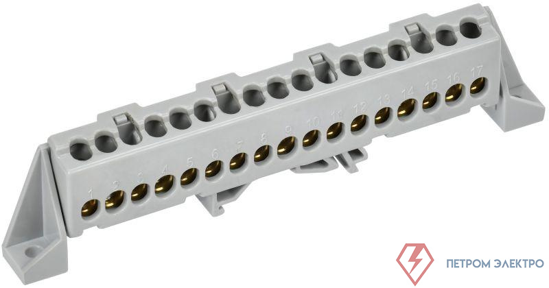 Шина L "фаза" в комб. изол. "Стойка" 6х9-17-Ср TEKFOR IEK TF-NN10-17-DP-K03