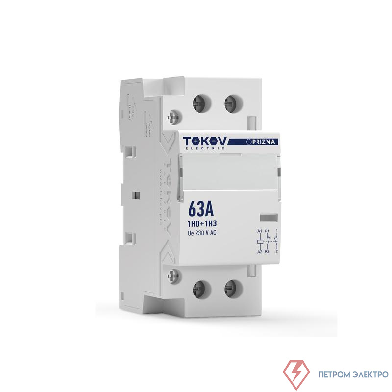 Контактор модульный 36мм 63А 230В АС 1НО 1НЗ PRIZMA TOKOV ELECTRIC TKE-PZ-MC-2-63-230-11
