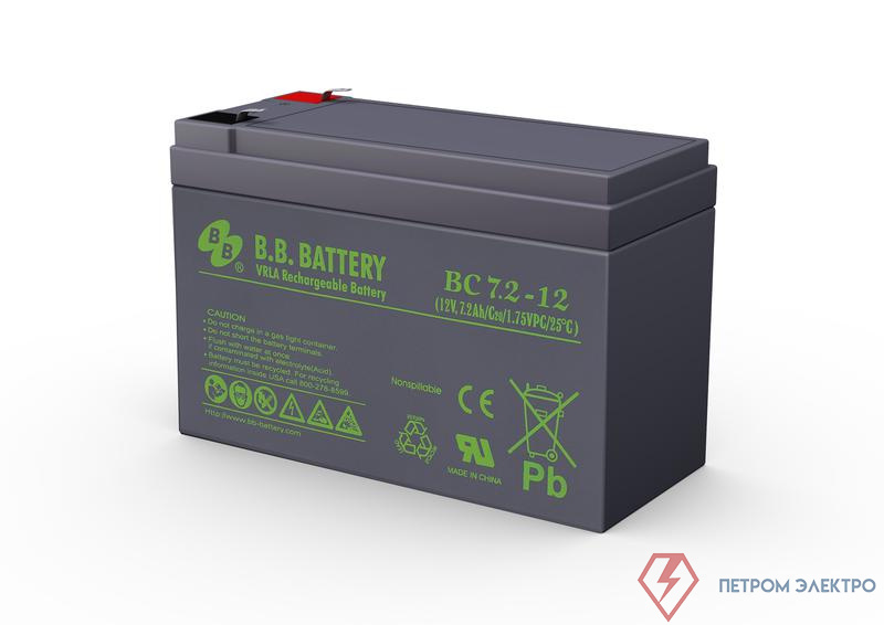 Аккумулятор 12В 7.2А.ч BC 7.2-12 B.B. Battery