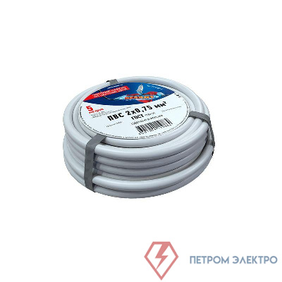 Провод ПВС 2x0.75 Б (уп.5м) Rexant 01-8030-5