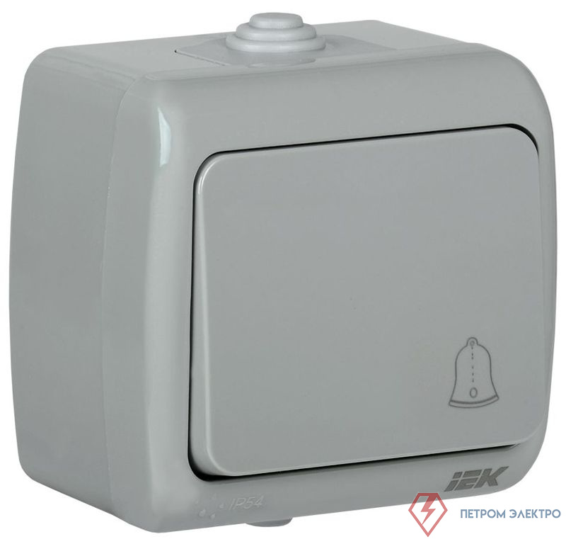 Выключатель кнопочный 1-кл. ОП AQUATIC ВС-20-1-3-А 10А IP54 GENERICA EVA14-K03-10-54