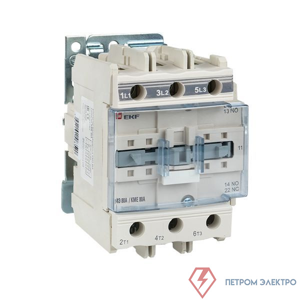 Контактор КМЭ-3 80А кат. 230В AC 1НО+1НЗ EKF ctr-s-80-220 0