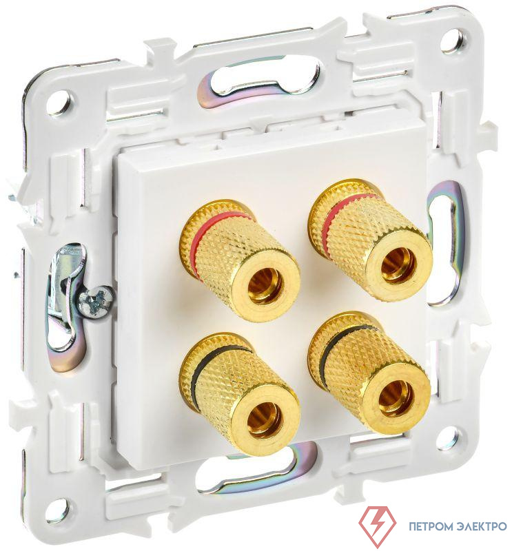Аудиорозетка 4-м SKANDY SK-A01W арктич. бел. IEK SK-S40-K01