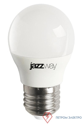 Лампа светодиодная PLED-LX 8Вт G45 шар 4000К нейтр. бел. E27 JazzWay 5025301 0